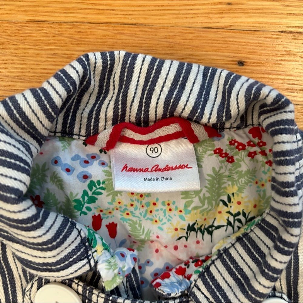 Hanna Andersson white/blue stripe jacket - Picture 4 of 4